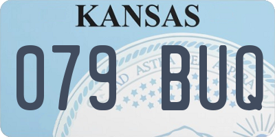KS license plate 079BUQ