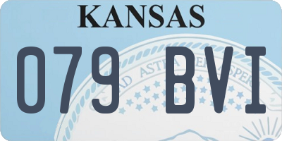 KS license plate 079BVI