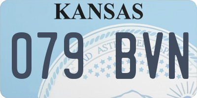 KS license plate 079BVN