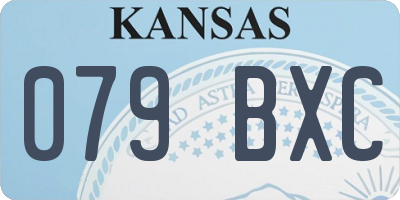 KS license plate 079BXC