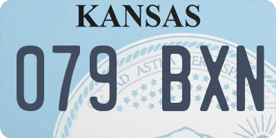 KS license plate 079BXN