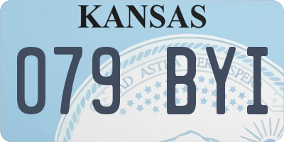 KS license plate 079BYI
