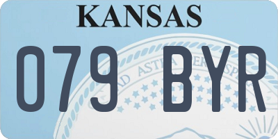 KS license plate 079BYR