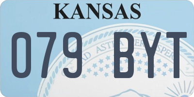 KS license plate 079BYT