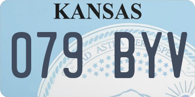 KS license plate 079BYV