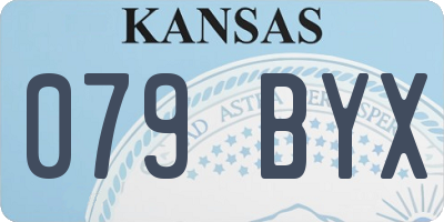 KS license plate 079BYX