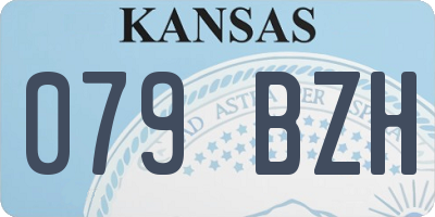 KS license plate 079BZH