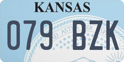 KS license plate 079BZK