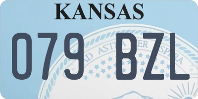KS license plate 079BZL