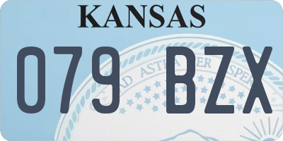 KS license plate 079BZX
