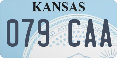 KS license plate 079CAA