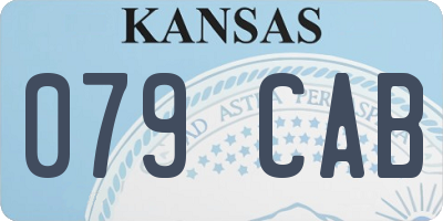 KS license plate 079CAB