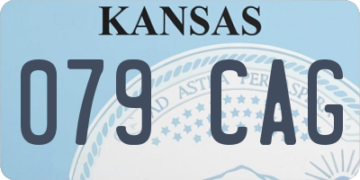 KS license plate 079CAG