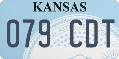 KS license plate 079CDT