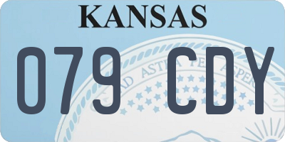 KS license plate 079CDY
