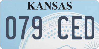 KS license plate 079CED