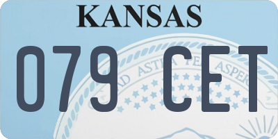 KS license plate 079CET