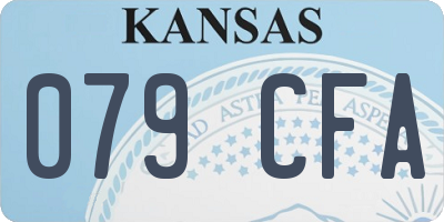 KS license plate 079CFA