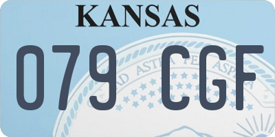 KS license plate 079CGF