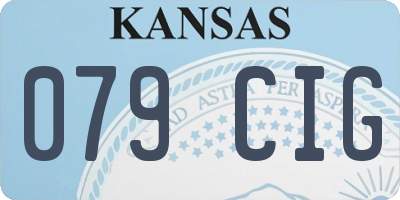 KS license plate 079CIG