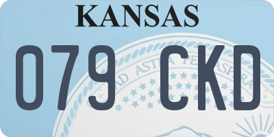 KS license plate 079CKD