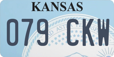 KS license plate 079CKW