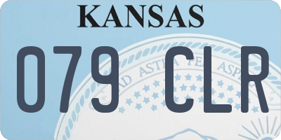 KS license plate 079CLR