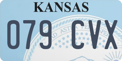 KS license plate 079CVX