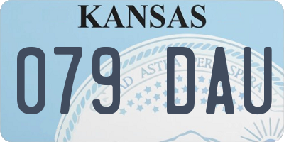 KS license plate 079DAU