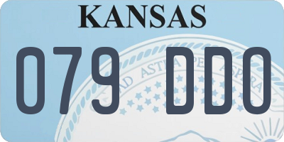 KS license plate 079DDO