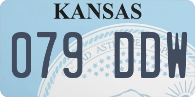 KS license plate 079DDW