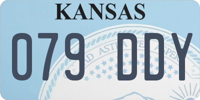 KS license plate 079DDY