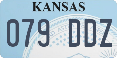 KS license plate 079DDZ