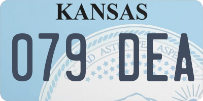 KS license plate 079DEA