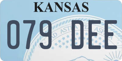 KS license plate 079DEE