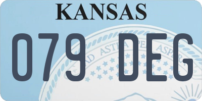 KS license plate 079DEG