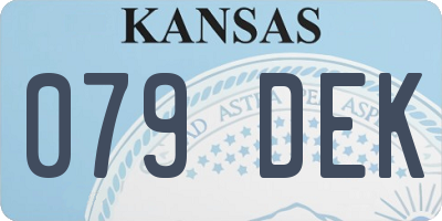 KS license plate 079DEK