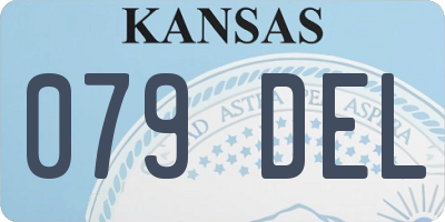 KS license plate 079DEL