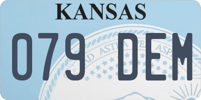 KS license plate 079DEM