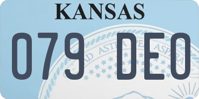 KS license plate 079DEO