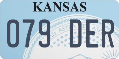 KS license plate 079DER
