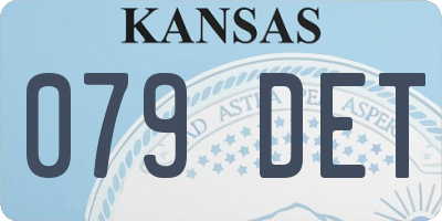 KS license plate 079DET
