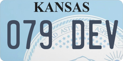 KS license plate 079DEV