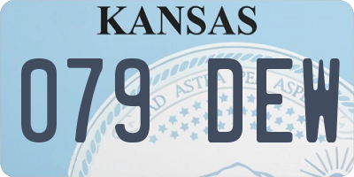 KS license plate 079DEW