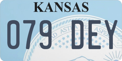 KS license plate 079DEY