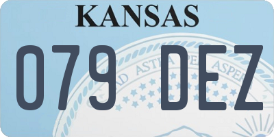 KS license plate 079DEZ