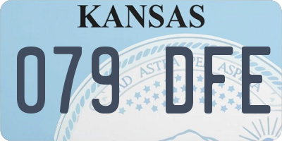 KS license plate 079DFE