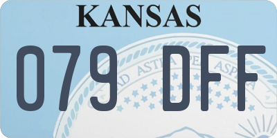 KS license plate 079DFF