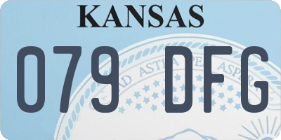 KS license plate 079DFG