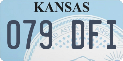 KS license plate 079DFI